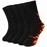 Josnown Thermosocken Damen Dicke Warme Wintersocken Weiche Wollsocken Wandersocken für Damen 5 Paar Größe 35-42