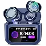 ZYHKON Bluetooth Kopfhörer, Bluetooth 5.4 Schlafkopfhörer In Ear mit Touchscreen, 48H Spielzeit Mini Kopfhörer mit HiFi Sound/5 EQ-Modi/ENC Noise Cancelling, Wireless Ohrhörer für Seitenschläfer Blau