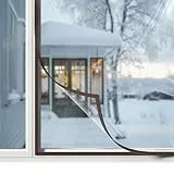 BKSAI Magnetische Thermofolie Fenster Isolierfolie 7mal Dicker Transparente Fenster Isolierung Gegen Kälte Wärmedämmung Thermo Cover Kälteschutz Gegen Kondenswasser Fensterfolie Winter