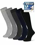 OCERA 5 Paar Kniestrümpfe für Damen & Herren (unisex) in verschiedenen Farben - Grau-Mix 35/38