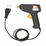 GLOREX 6 1837 010 - Mini Heißklebepistole in Schwarz, kabelgebundene Klebepistole mit 10 W, inkl. 2 transparenten Klebesticks, für Handwerksarbeiten oder Reparaturen zu Hause
