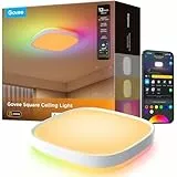 Govee Deckenlampe RGBIC Smart, 24W LED Deckenleuchte dimmbar, 2400LM Deckenlampe Schlafzimmer Kompatibel mit Matter, Alexa & Google Home mit 16 Millionen DIY Farben, für Wohnzimmer Küche Flur, 30cm