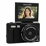 Tbest 5K 75MP Digitalkamera Ultra HD 18x Zoom WiFi mit Flash für Reise -Vlogging -Webcam (64GB)