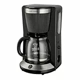 Russell Hobbs Filterkaffeemaschine [1,25L,1100W] Brontë Black (WhirlTech-Brühtechnologie, Tropf-Stopp, Warmhalteplatte, Glaskanne, Wasserstandsanzeige, Pause & Gießen-Funktion) Kaffeemaschine 26780-56
