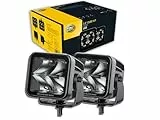 HELLA LED Zusatzscheinwerfer Black Magic Cube Set 3,2 Zoll 3000 echte Lumen Spotausleuchtung - 2 Stk Set quadratisch Offroad LED Arbeitsscheinwerfer 12V - 24V für Auto SUV ATV Motorrad 1FA 358 176-821