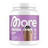 MORE Protein, Chocolate Brownie, 600 g, Mix aus Whey Konzentrat und Casein ideal zum Muskelaufbau und -erhalt, mit Laktase - made in Germany