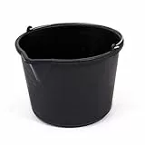 Prosperplast Patrol Group Eimer mit Metallgriff, Schwarz, 12 Liter, 31 cm Durchmesser, Kunststoff