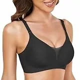 Gailife Nahtloser BH Damen Ohne Bügel Gepolstert Bustier Damen Komfort Weicher Schlaf T-Shirts BH mit zusätzlicher BH-Verlängerung Schwarz M