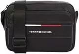 Tommy Hilfiger Herren Crossbody Bag Tasche Foundation Reporter mit Logo, Schwarz (Black), Einheitsgröße
