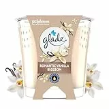 Glade Duftkerze, Romantic Vanilleblüte, angereichert mit ätherischen Ölen, vegan, 30-Stunden-Duft, 1 Kerze