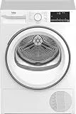 Beko B3T41239A Wäschetrockner, 7 kg, Frontlader Wärmepumpentrockner, SteamCure - Dampffunktion, kombinierter Filtermechanismus, 15 Programme, Knitterschutz, AquaWave Schontrommel, 54,3 cm tief, Weiß