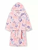 Playshoes Unisex Kinder Fleece-Bademantel Morgenmantel, Schmetterlinge, 122/128