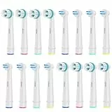 8 Stück Interspace und 8 Stück Ortho Care Aufsteckbürsten, Kompatibel mit Braun Oral B Elektrische Zahnbürste, Weiß