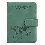Reisepasshülle Passport Cover mit Reisepasshülle und Kofferanhänger Set RFID-Blocker Kunstleder Reisepass Hülle für Damen Herren Reisepass Kreditkarten Personalausweise Reisedokumente, Urlaub Gadget