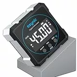 eSynic Digitaler Neigungsmesser mit 4-seitigen Magneten Wasserwaage mit LCD Display wiederaufladbar, Aluminiumgehäuse IP54 wasserdicht, für Tischkreissägen, Holzarbeiten und Bauprojekte