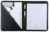Alassio 30099 - Schreibmappe Savona im DIN A4 Format, Businessmappe aus FINEtouch-Lederimitat, Dokumentenmappe in schwarz, Mappe ca. 31 x 24 x 1,5 cm