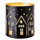 BUTLERS Luminous Windlicht Häuser