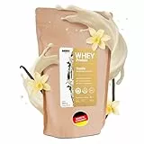 hCGC Whey Protein Pulver Vanille Geschmack WPC 80, 800g - reines & natürliches Molkenprotein Pulver - hoher Proteingehalt, ohne Süßstoffe & Zusätze - für Muskelaufbau, Diät & 21 Tage Stoffwechselkur