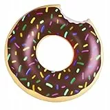 KRUMAD Donut Schwimmring Erwachsene 105 cm, Aufblasbarer Schwimmreifen für Erwachsene, Pool Spielzeug mit Streuseln, Schwimmhilfe, Badespaß für Strand, See & Schwimmbad