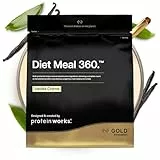Protein Works | Diet Meal 360 - GOLD Innovation, Trinkmahlzeit, Abnehmshake, Vollwertige Ernährung, 24 Vitamine & Mineralstoffe, Leinsamen, Omega 3, Inulin, Vanillecreme, 14 Mahlzeiten, 1kg