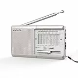 XHDATA D219 Tragbares Radio Retro FM AM SW Radio Batteriebetrieben für Haushalt Outdoor Camping Wandern Taschenradio Beige