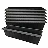 Pflanzkästen aus wetterfestem Material Europaletten - Vertikaler Garten für Balkon und Garten - Pflanzkübel 37x13,5x9,5 cm einfache Montage und Flexibles Design Balkon Dekoration (6er Set)
