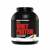 Body Attack 100% Whey Protein Natural, 2 kg - Extra cremiges Eiweißpulver mit Hydrolysat & BCAA´s, unterstützt Muskelaufbau und Diäten - Für Sportler & Athleten