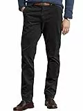 Elegancity Cord Hose Herren Schwarz Chinohose Regular Fit Business Anzughose Einfarbig Mit Bundgummi L