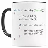 Tasse Informatiker Programmierer personalisierte Kaffeetasse IT Nerd Geschenk für Code Entwickler Developer Geschenkidee Teetasse aus Keramik 330 ml (Code)