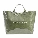 TIAASTAP Tote Bag Damen Groß PVC Handtasche Shopper Tasche Groß Handbags Henkeltaschen Schultertasche Damen Gross Beuteltasche Tragetasche Shopper Bag Arbeitstasche
