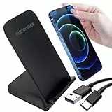 Induktive Ladestation 20W, Wireless Charger Stand, Handy Ladestation, Induktionsladegerät, Kabelloses Ladegerät für iPhone 16/15/14/13/12/Pro Max, für Samsung Galaxy S25 S24 Google Pixel Xiaomi