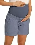 Maacie Umstandsshorts Aus Baumwolle Lässige Shorts Mit Kordelzug Hoher Taille Und Taschen