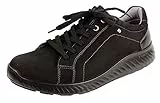 schwarzer Schnürhalbschuh