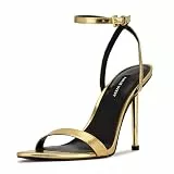 Nine West Damen Reina Sandale mit Absatz, Gold Metallic 710, 38.5 EU