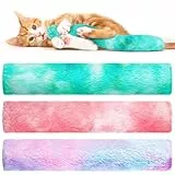 OSDUE 3Pcs Katzenminze Katzenspielzeug, Katzen Spielzeug Set, Katzenkissen mit Bio-Katzenminze, Plüsch Schmusekissen, Weiches Flauschiges Haustier beruhigendes Spielzeug