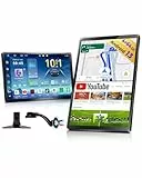 URVOLAX 10,1' Drehbares Apple CarPlay: Android 13 Wireless Android Auto Display mit Google Play - Magnethalterung Car Play Nachrüsten Bildschirm - Integriertes GPS-Navigation, OTA-Updates, Dual-WLAN