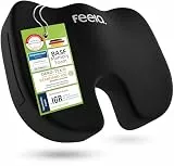 feela.® Orthopädisches Sitzkissen [3 Härtegrade] TESTSIEGER – Ergonomisches Sitzkissen für Bürostuhl & Auto – Schmerzlindernd, Steißbein entlastend, Sitzkomfort & Durchblutung fördernd (Weich)