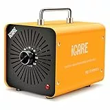 Ozongenerator 60000mg/h Ozongerät, Ozonisator Industrieller O3 Ozon Luftreiniger mit 120 Min Timer für 300㎡ Geruchskiller Geruchsneutralisierer für Auto, Rauch, Haustiergerüche, Gelb