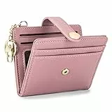 MUIIKOLA Slim Wallet,Geldbörse Damen Slim RFID-Blockierung,Leder Geldbörse Damen Klein,Kreditkartenhalter mit Schlüsselanhänger, Münzfach mit Reißverschluss