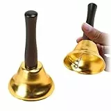 Handglocke Tischglocke Service Bell Tischklingel Glocke Klein Klassiker Metall Rezeptionsklingel - Gold
