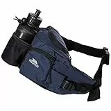 Trespass Vasp Größenverstellbare Hüfttasche 5 Liter Mit Flaschenhalter & Trinkflasche, Navy Blue, Einheitsgröße