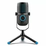 JLab Talk USB Mikrofon - PC Plug und Play Mit USB-C, 4 Richtcharakteristiken, Lautstärkeregelung und Stummschaltung - Streaming, Podcast und Gaming Mikrofon mit Stativ