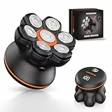 MAXGROOM Glatzen Rasierer Herren, Upgrade-7D Kopfrasierer Glatze, IPX6 Wasserdicht Glatzenrasierer, mit Magnetische Schwebender Kopf & LED-Anzeige, Ideal für Reise und Haushalt, USB-C Aufladung