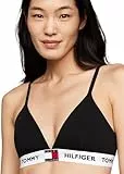 Tommy Hilfiger Damen Triangel BH Triangle mit Logobund, Schwarz (Black), XL