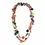 PRETYZOOM Frauen Böhmen Muschel Halskette Party Bunte Perlenkette Lange Kokosnuss Muschel Halskette Schmuck Hals Schmuck für Dame Mädchen