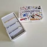 Lernkarten DIN A8 – 600 Blanko-Karten in praktischer Box mit 6 farbigen Trennblättern – Karteikarten für Schule, Studium, Vokabeln, Mathe, Prüfung, Homeschooling