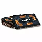 Bullets Playing Cards, Keramik Poker Plaque Paulie, mit Werten, 6er Set (10k)