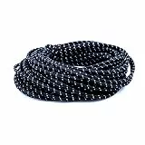Expanderseil 25 Meter Durchmesser 8mm Gepäckspanner,Gummiseil für anhängerplane,Spanngummi,Spanngurte,Dehnbar Spanngurt,Befestigung Riemen,Gummiband,Für Transport Ladungsfixierung Planenseil(schwarz)