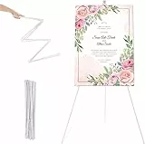 Künstler Staffelei Stand, ISFORU 160cm Verstellbares Stativ Tisch Kunst Leinwand Malerei Display, Easy Folding Studio Teleskop Boden Staffeleien für Hochzeit Poster Innen Außen (Weiß)