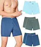 YESWEL Bambus Boxershorts Herren，6er Pack Atmungsaktive Unterhosen Männer, Lockere Retro Unterwäsche mit Eingriff XL